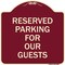 Signmission Reserved Parking for Guests Heavy-Gauge Aluminum Architectural Sign, 18" x 18", BU-1818-23099 A-DES-BU-1818-23099 - alternate 1